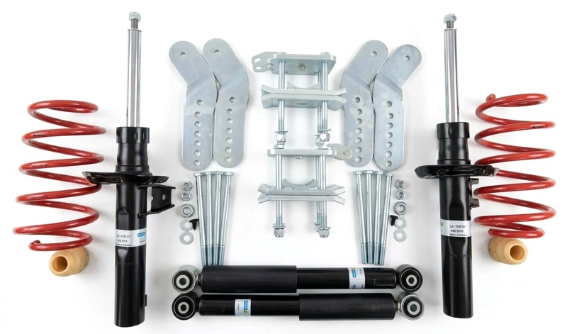 VW Caddy Mk3/4 2K -60mm Eibach Lowering Springs, Adj Shackle & Bilstein Shocks Kit